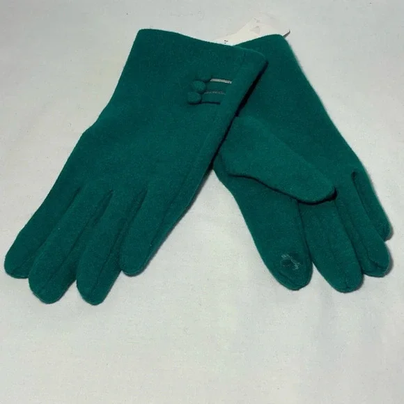 Pretty Persuasion Green Touch Screen Gloves - Picture 4 of 7